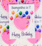 Birthday Bath Bomb Favors, Birthday, Birthday party favors, birthday favors, classroom, favors, party favors, classroom favors, kids favors
