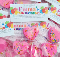 Birthday Bath Bomb Favors, Birthday, Birthday party favors, birthday favors, classroom, favors, party favors, classroom favors, kids favors