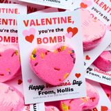 Valentine Bath Bombs, Valentine Bath Bomb, bath bomb, bath bombs, bath bombs for kids, kids bath bombs, bulk, valentines, valentines gift