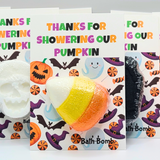  MINI Halloween Pumpkin Bath Bombs, Halloween Baby Shower, Halloween Shower, October Baby Shower, halloween favors, pumpkin baby