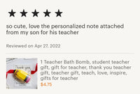 Boxed Teacher Appreciation Bath Bomb